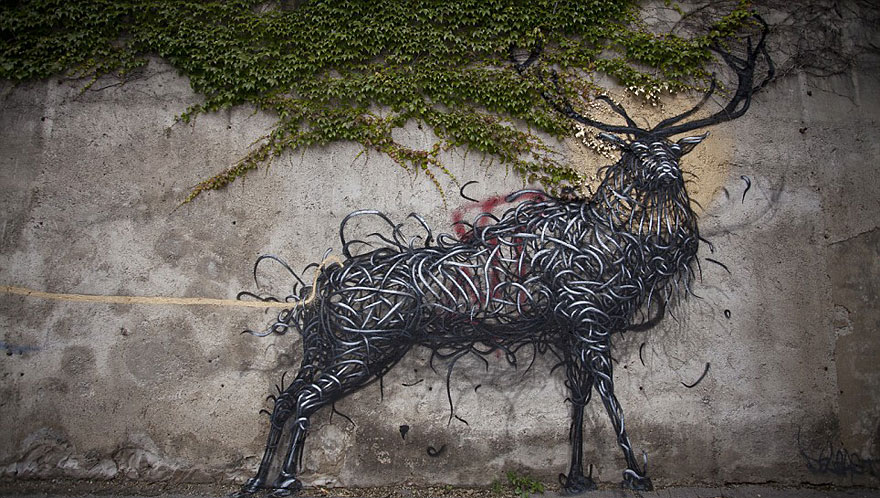 #NAME Never seen before street art by Traveling Chinese Artist DALeast
