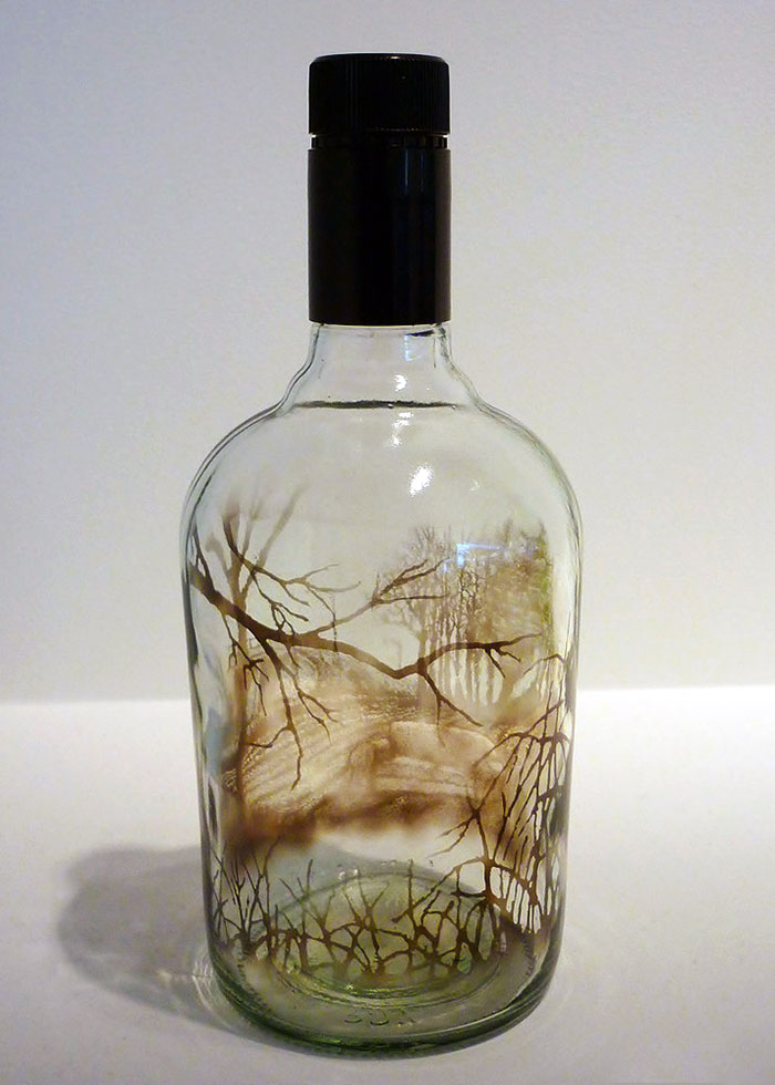 #NAME Creative ideas: Smoke used to create artwork on glasses! A Must see.