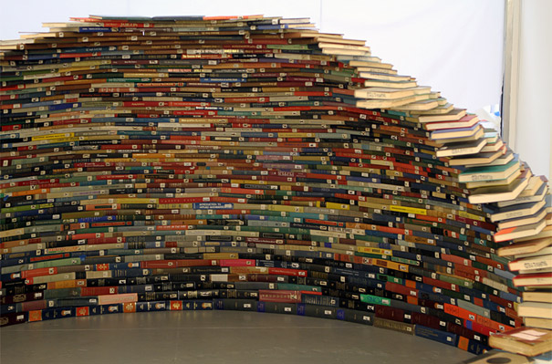#NAME Avid Book lovers will be mesmerized by this! An Igloo made using Books! 
