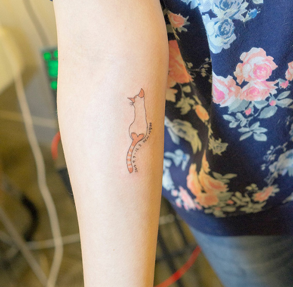 #NAME Cat lovers would Love this: 20 Minimalistic Cat Tattoos for Cat Lovers